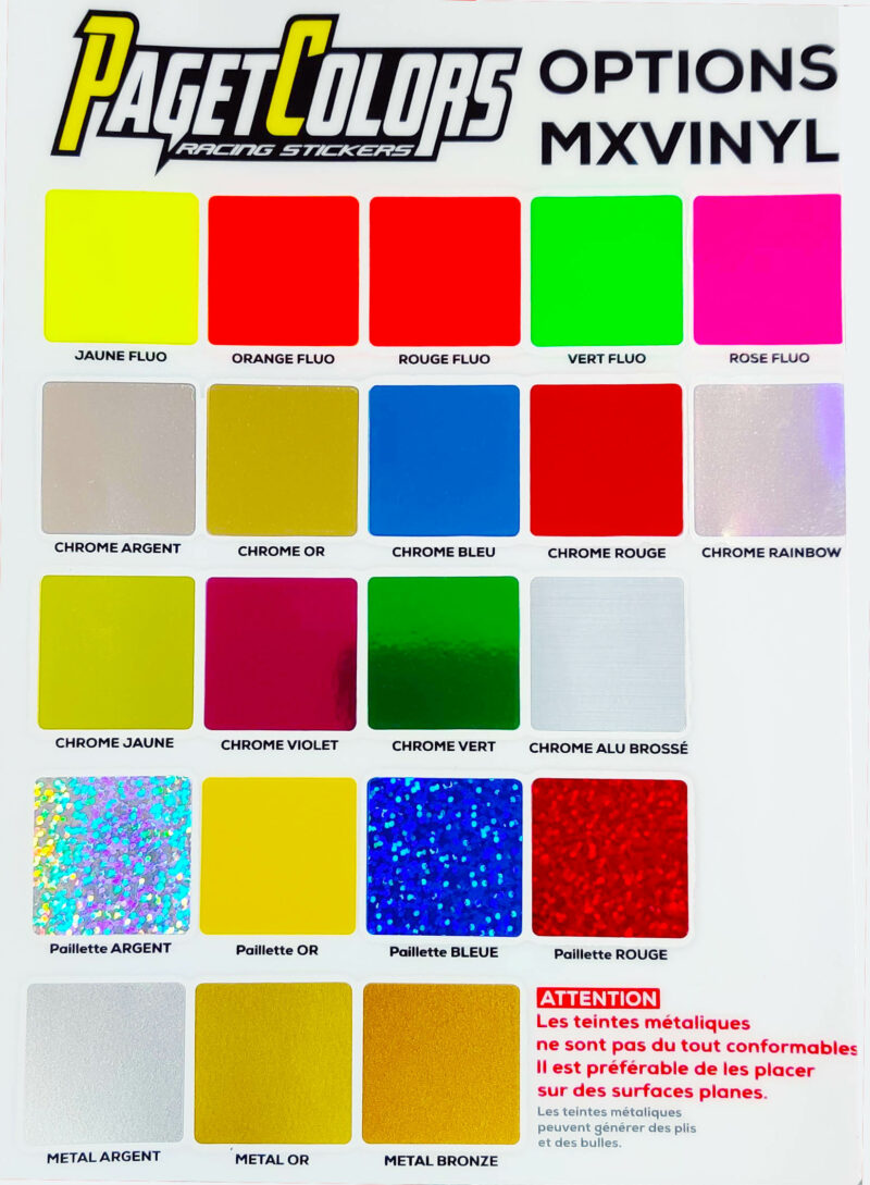 Option FLUO / CHROME (sous-traitance)
