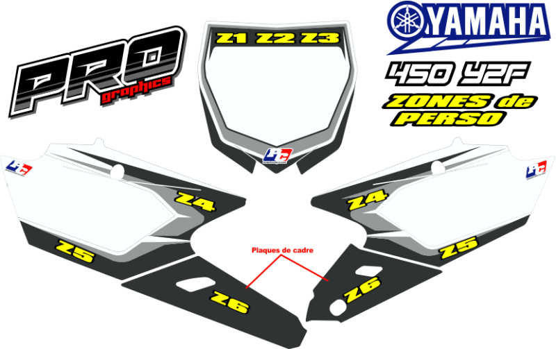 Kit Plaques à N° 450 YZF 014-017 "PRO-1" – Image 2