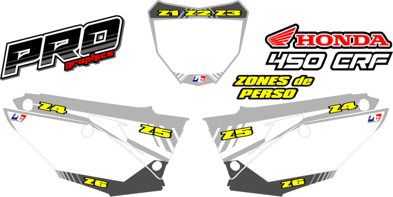 Kit Plaques à N° 450 CRF 017-018 "PRO-1" – Image 2