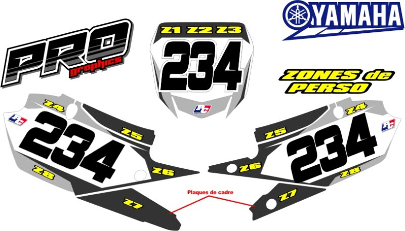 Kit Plaques à N° 450 YZF 018-022 "PRO-1" – Image 2