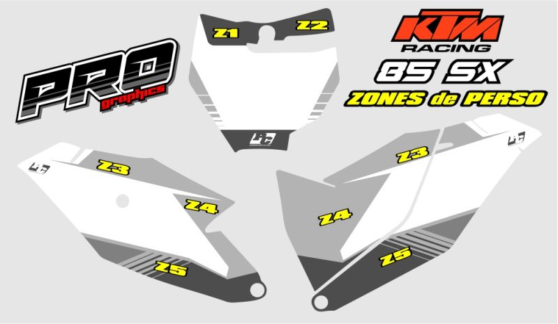 Kit Plaques à N° 85 KTM 018-024 "PRO-1" – Image 2