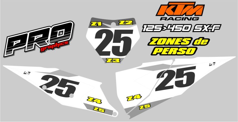 Kit Plaques à N° KTM SXF 019-022 #25 – Image 2