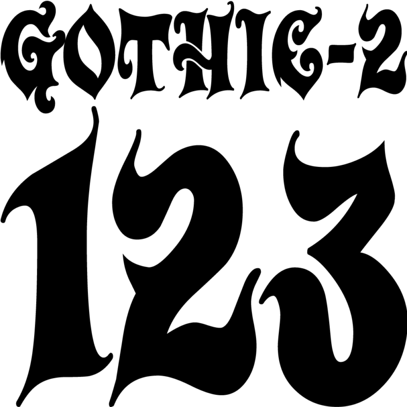Flocage 1 couleur "GOTHIC-2"