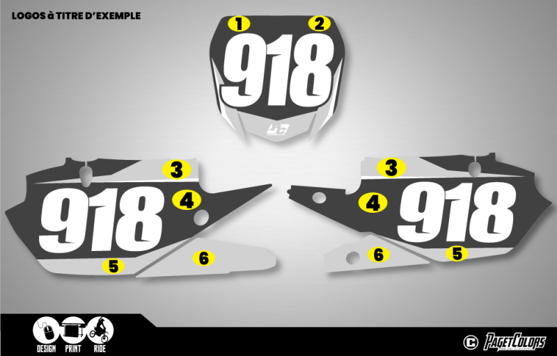 Kit Plaques à N° 250 YZF 019-023 #918 – Image 3