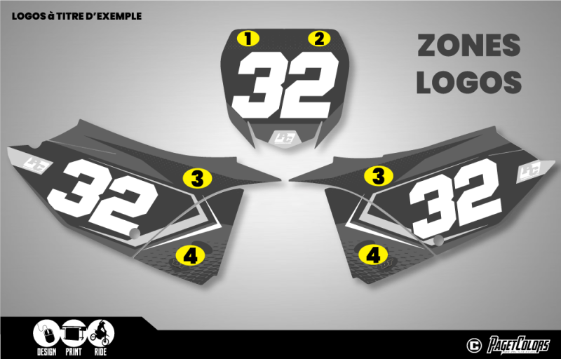 Kit Plaques à N° 125-250 YZ 2022-2024 #32 – Image 3