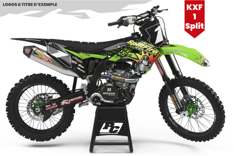Kit déco KAWASAKI 250 KXF 2021-2024 #1 SPLITFIRE