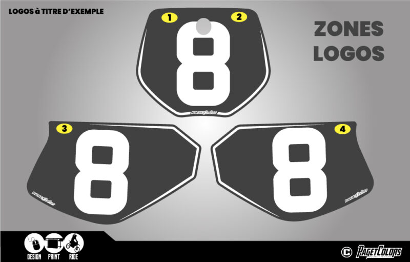 Kit Plaques à N° 125-250 YZ 93-95 #8 – Image 2