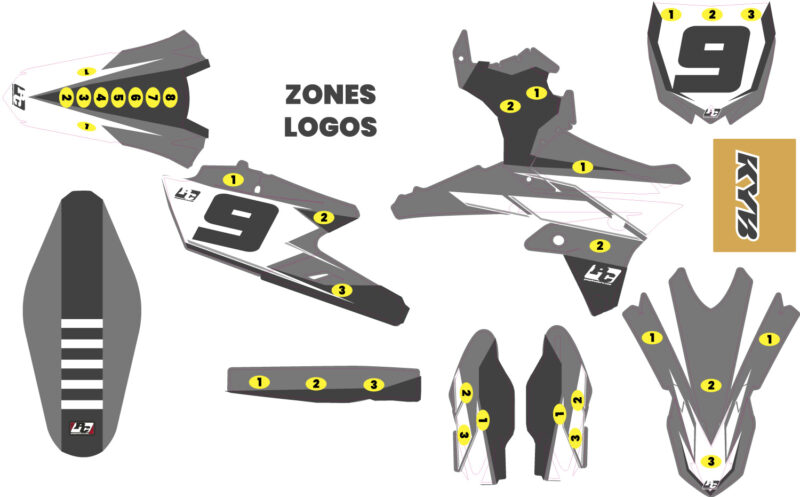 Kit déco YAMAHA 450 YZF 2014-2017 - #9 – Image 3