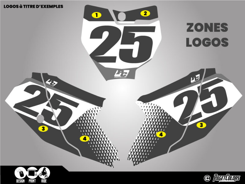 Kit Plaques à N° 65 KTM 2016-2023 #25 – Image 2