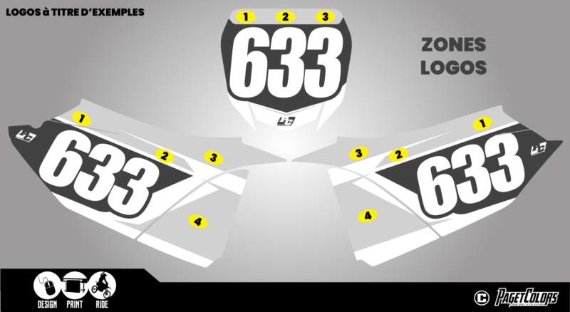 Kit Plaques à N° 125-250 YZ 2022-2025 #633 – Image 3