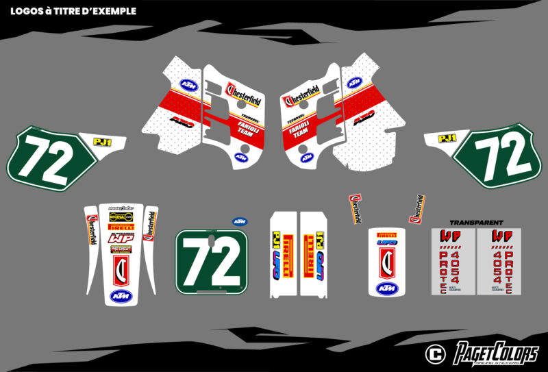 Déco replica Team FARIOLI 250 KTM 1990